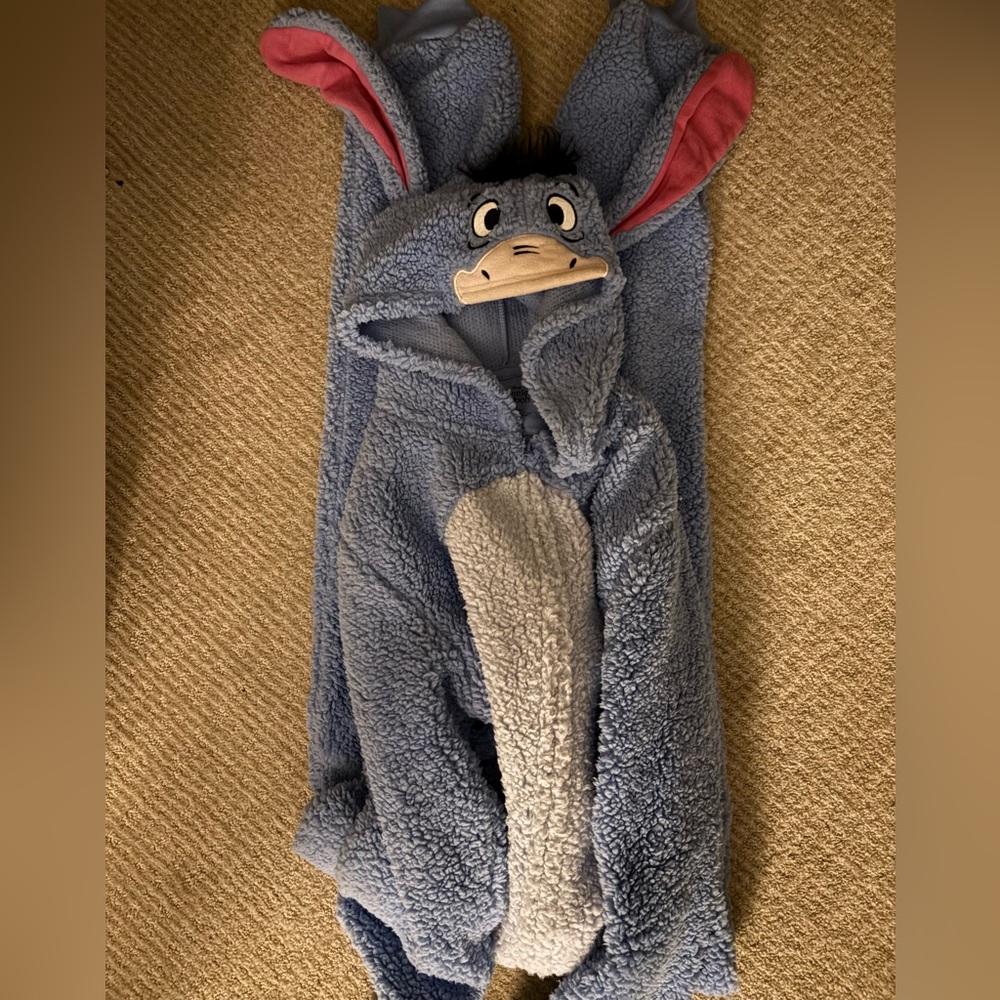 Disney Eeyore One-Piece Pajama Onesie Adult Size Large